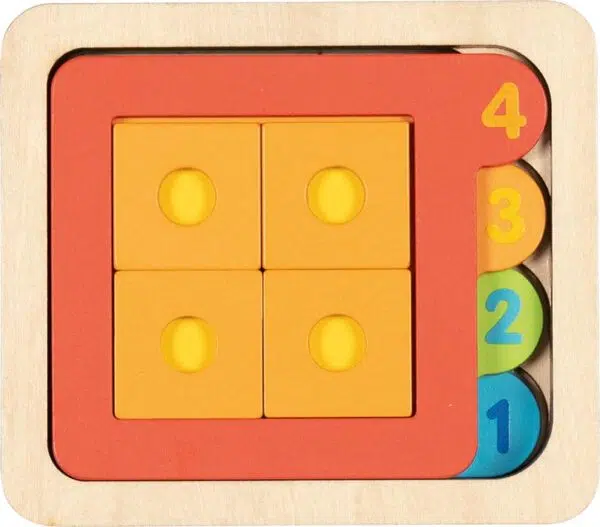Schichtenpuzzle Zahlen und geometrische Formen von goki